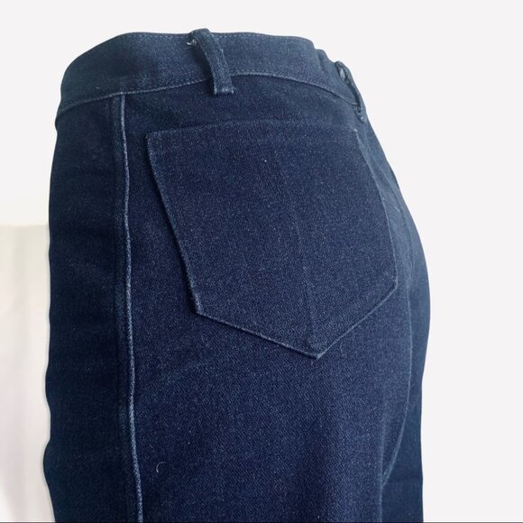 VINTAGE HER DARK BLUE DENIM CROP CAPRI HIGH RISE JEANS WOMEN SIZE 32 TAW… - Picture 9 of 15
